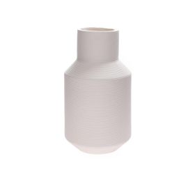 Váza na suché aranžovanie 13,5x13,5xv24,5cm biela