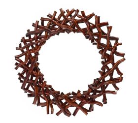 446fl/s veniec l drevo 61x10cm sivý