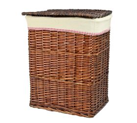 Prútený koš s/3 tm.hnedý l:49x35x70cm