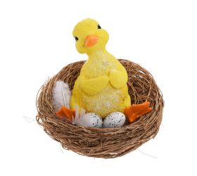 Kačiatko v hniezde s vajíčkami poly 12x12x11cm