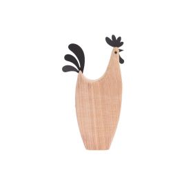 Kohút drevo nat/čier 24*14,5*4cm