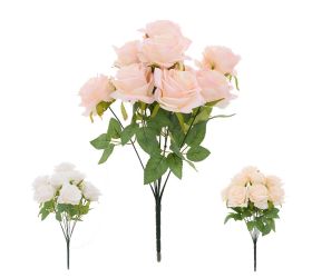 Kytica ruža, zeleň mix/3f 39cm