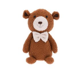 Medveď hnedo-biely textil 19*14*26cm