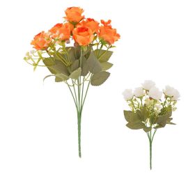 Kytica ruža, zeleň mix/2f 27cm