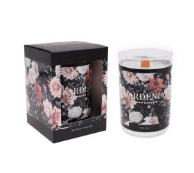 Voň.v skle gardenia veľ.1200gr čierna