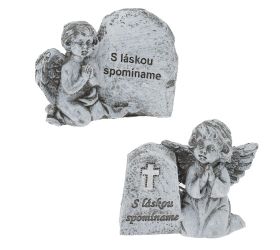 Anjel s pomníkom poly mix3 7*4*6cm