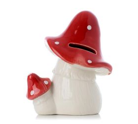 Muchotrávky pokladnička keramika 10,4*8,7*12,4cm