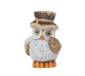 Sova v klobúku keramika 10x9,5x15cm