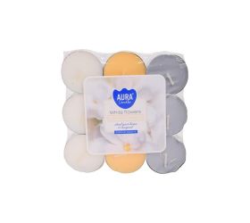 Čajové voňavé/18 biele kvety 3,8cm