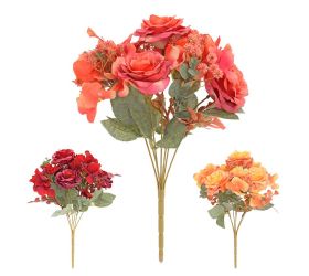 Kytica ruža x7 36cm mix/3f jesenné f