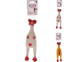 Hračka pre psa kura latex 2ass clr