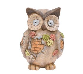 Sova hnedá solar mgo 25,5*23*35cm