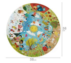 Puzzle okrúhle 150 dielov boppi - seasons brp003