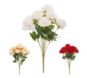 Kytica ruža, zeleň mix/3f 45cm