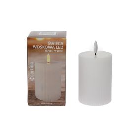 Svet.led vrúbkovaná biela 19/25 10x7cm