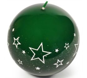 Biele hviezdy guľa 100 zelená