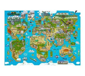 Puzzle 1000 dielov 8-bit puzzle –mapa sveta wm8bit003