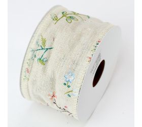 Stuha látka vzor kvet 6cm*10m super cena