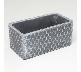 Obal obdĺžnik cement tmavo šedý 20x11x8.8cm