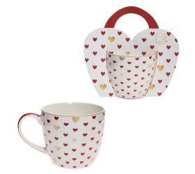 Šálka červ srdiečka 460ml