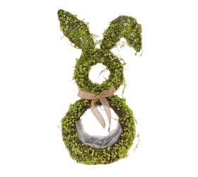 Zajac košík žlt/zel ratan 26*15*49cm