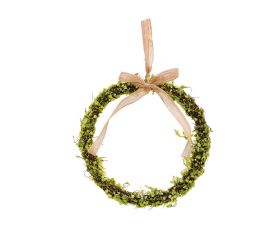 Záves veniec zel-žlt ratan 27*4*27cm