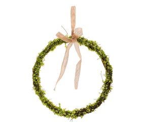 Záves veniec zel-žlt ratan 32*4*32cm