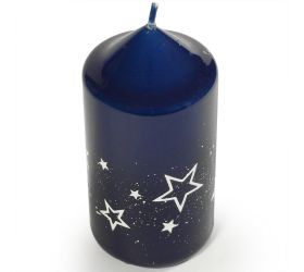 Biele hviezdy valec 100 modrý