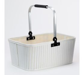 Lq-17q.bk koš bambus biely veľký 30x44x19cm