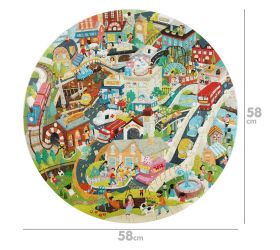 Puzzle okrúhle 150 dielov  boppi - city life brp006