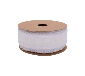 Stuha biela 3,8cmx10y/ws-434