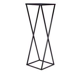 Kw437 stojan na 1 kvet tvar x čierny 23x23xv68cm