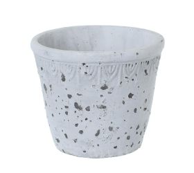 Obal cement antique grey d13.5*h11.5cm