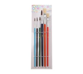 Pevná cena štetce okrúhlé + ploché sada 6ks mix luma