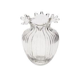 Váza sklo číra 12*18