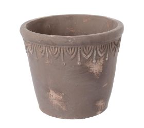 Obal cement brown d15.5*h13.5cm