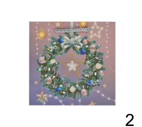 Darčeková taška vianoce gliter 15*14*6cm