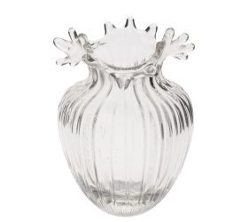 Váza sklo číra 18*27.5