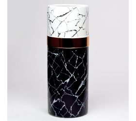 Obal váza mramor bieločierny 35x13cm