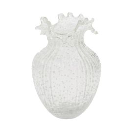 Váza svietiaca v tme prskané sklo 14*21