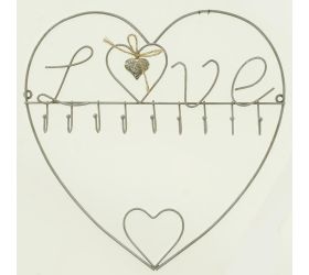 Vešiak srdce love grey