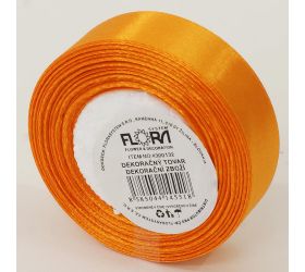 Saten stuha 20mm/15m oranžová farba 017