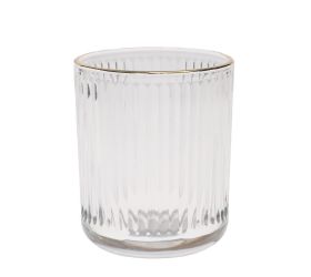 Váza zlatý lem sklo 7.5*9