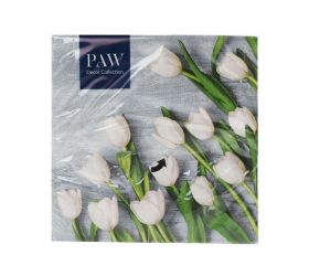 Sdl120109 servítky 33x33 cm/20ks/3vrst. white tulips