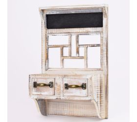 Obal drevo polica biela 25x13x38cm super cena