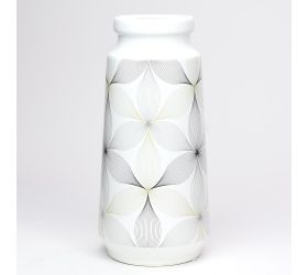 Obal váza biela kvety 9x14,5x30,5cm