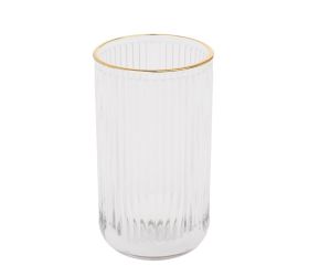 Váza zlatý lem sklo 7*13