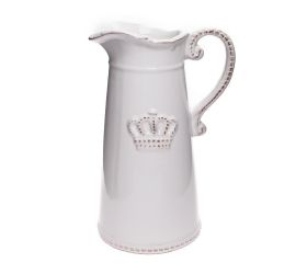 Váza džbán keramika 15x12x23cm biely