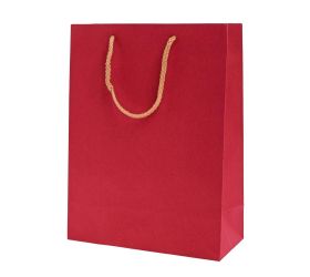 Taška papier púdrová cyklamen  stredná kraft f/p. 22x29+10cm