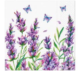 Tl125200 servítky 33x33 cm/20ks/3vrst lavender butterfly
